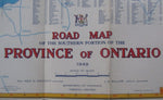 1949 Ontario Official Government Road Map