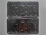 1961 YOM Clear Ontario License Plates