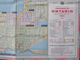 1965 Ontario Official Government Road Map