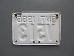 1966 YOM Clear Ontario Motorcycle License Plate