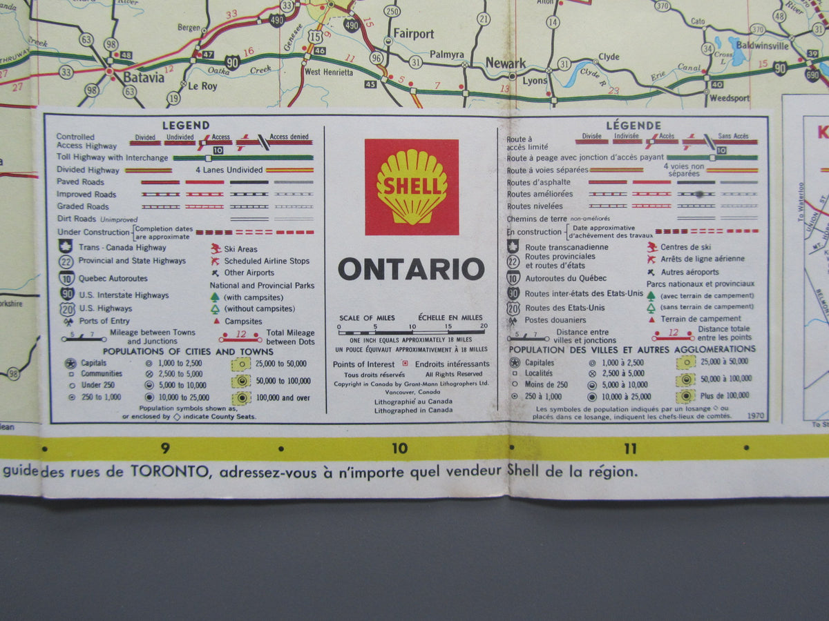 1970 Ontario Road Map - Shell – YOMplates