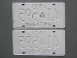 1971 YOM Clear Ontario License Plates