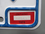 1974 Ontario License Plates