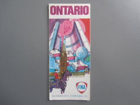 1974 Ontario Road Map - Fina