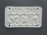 1974 YOM Clear Ontario Motorcycle License Plate