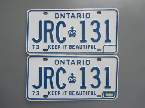 1976 Ontario License Plates