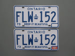 1977 Ontario License Plates